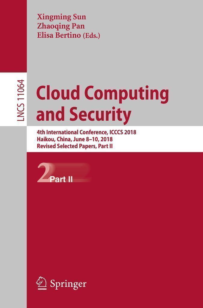 ISBN 9783030000097 Cloud Computing and Security eBook