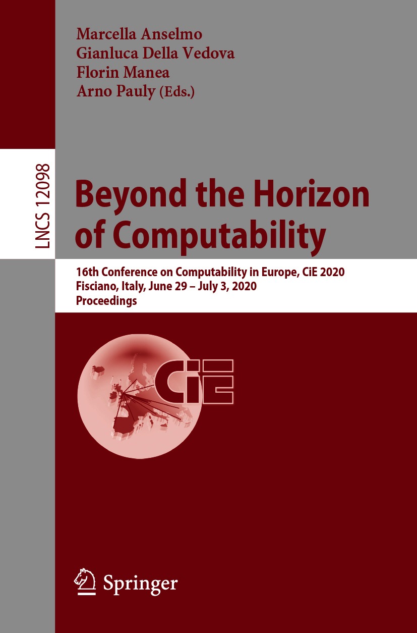 Cover image for Beyond the Horizon of Computability