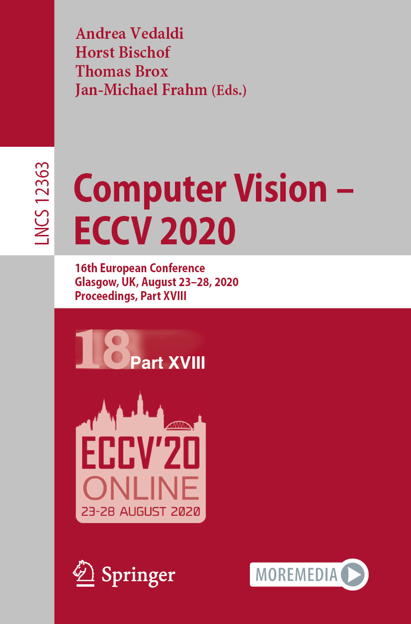 Cover image for Computer Vision  ECCV 2020