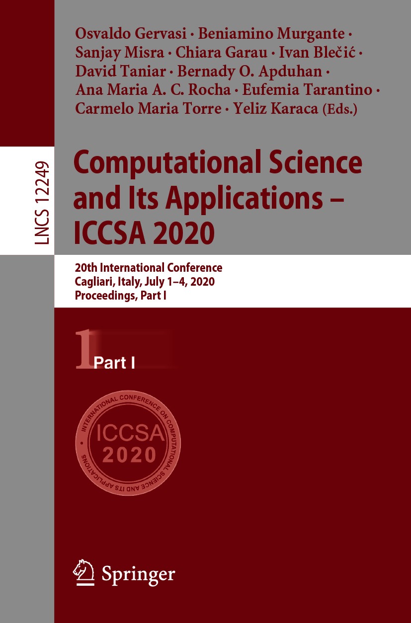 Cover image for Computational Science and Its Applications  ICCSA 2020