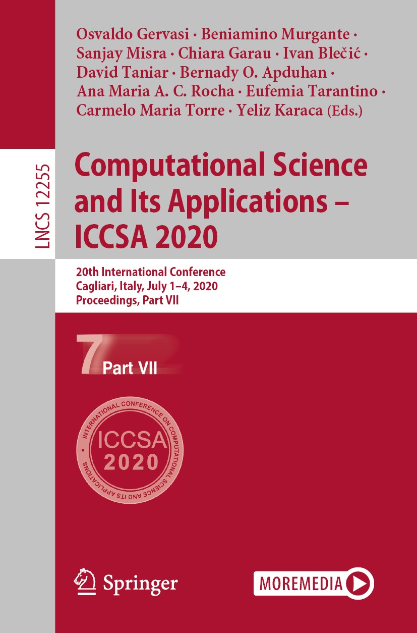 Cover image for Computational Science and Its Applications  ICCSA 2020