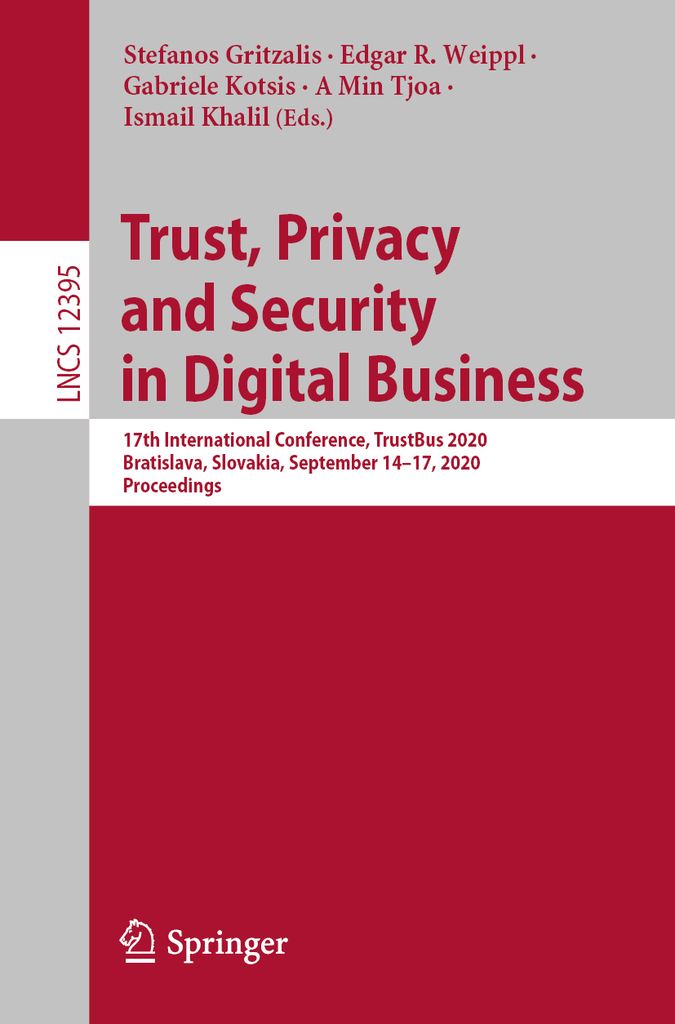 Cover image for Trust, Privacy and Security in Digital Business