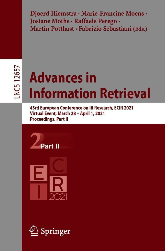 Cover image for Advances in  Information Retrieval