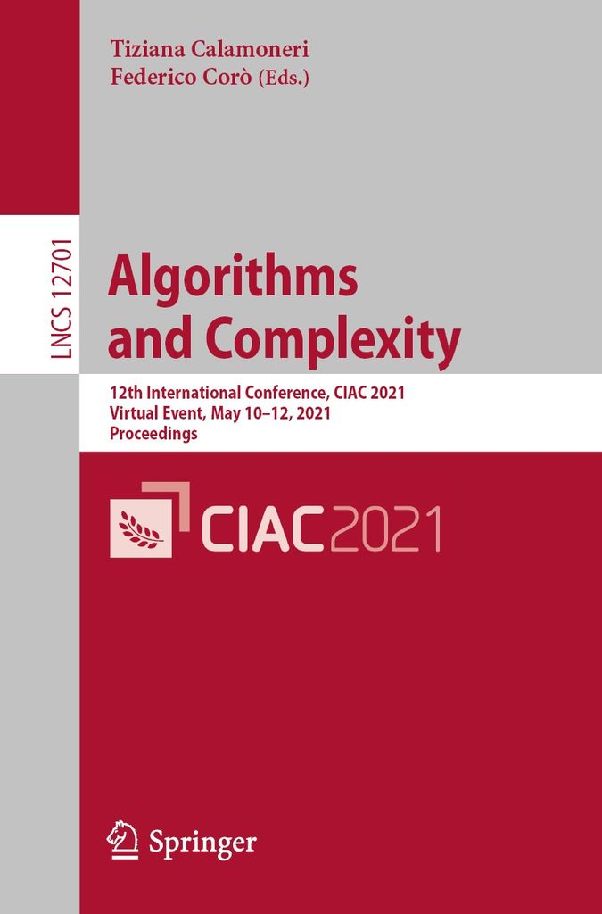 Cover image for Algorithms  and Complexity