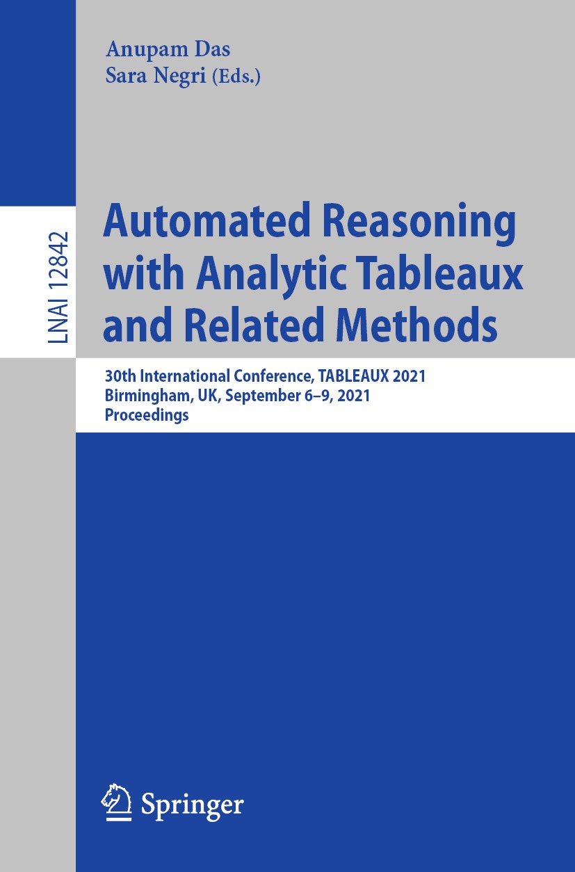 Cover image for Automated Reasoning with Analytic Tableaux and Related Methods