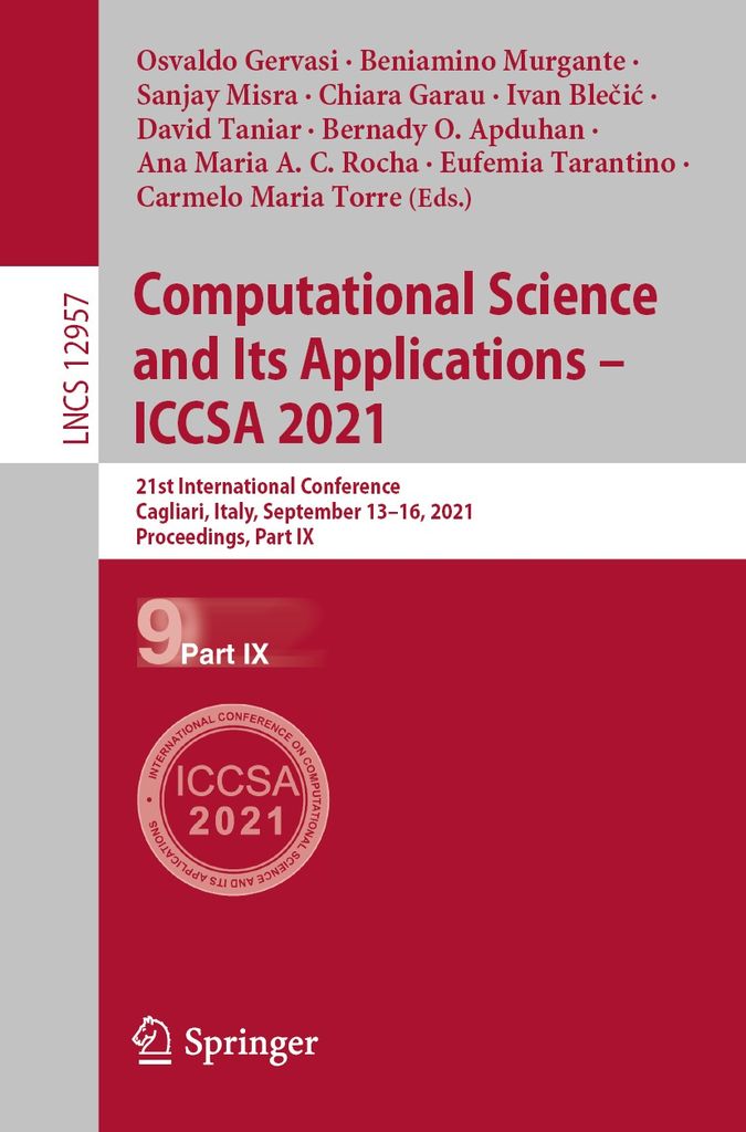 Cover image for Computational Science and Its Applications  ICCSA 2021