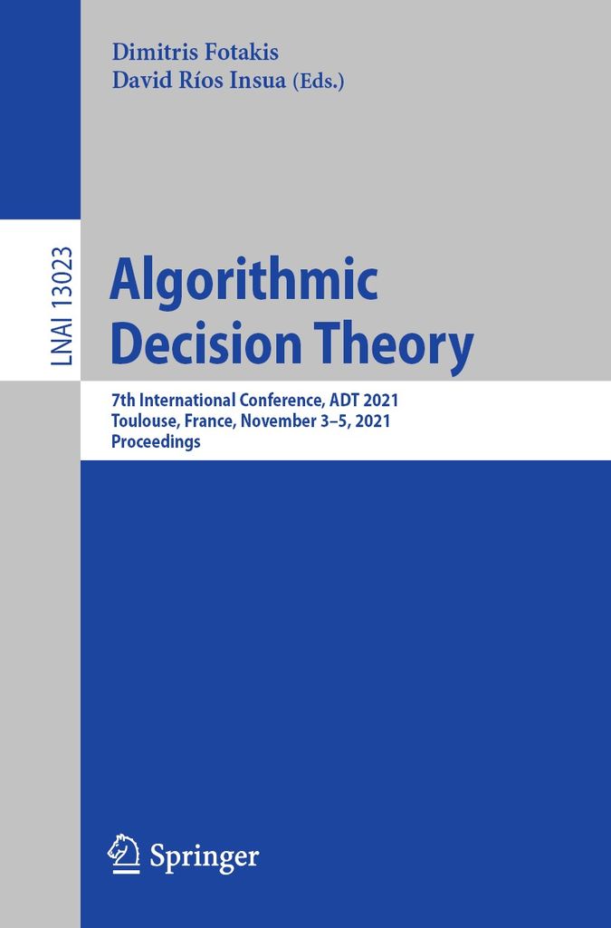 Cover image for Algorithmic Decision Theory