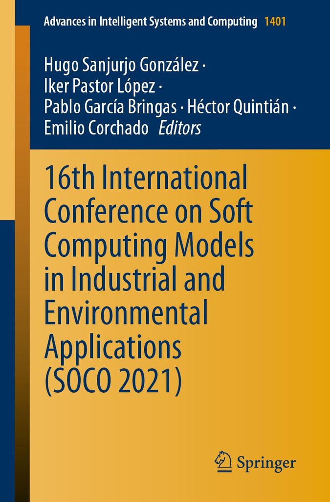 Cover image for 16th International Conference on Soft Computing Models in Industrial and Environmental Applications (SOCO 2021)