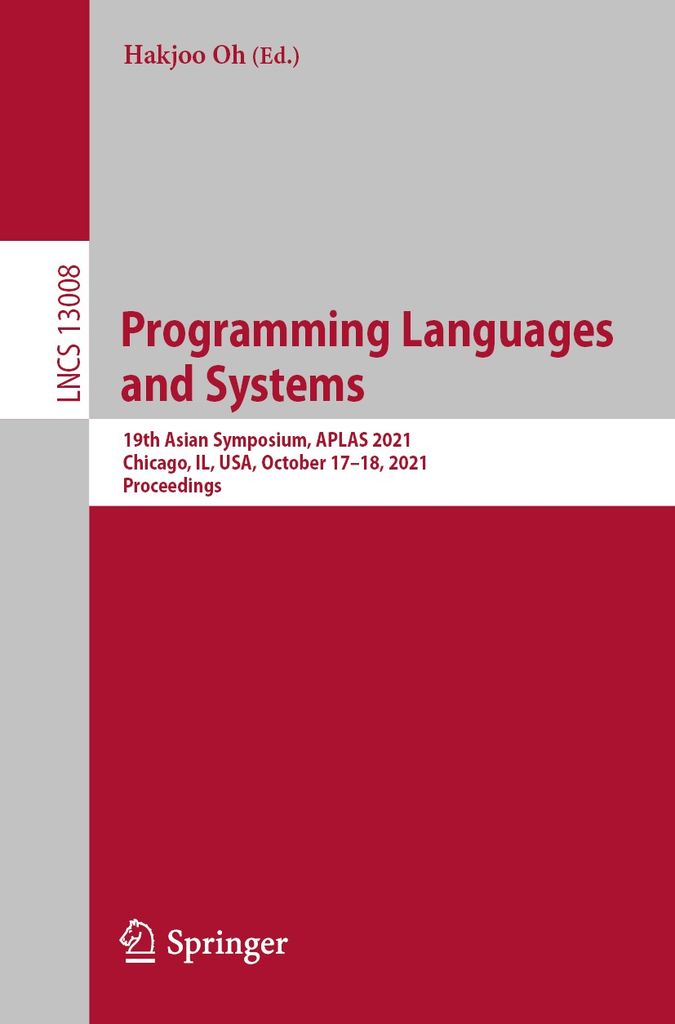 Cover image for Programming Languages and Systems