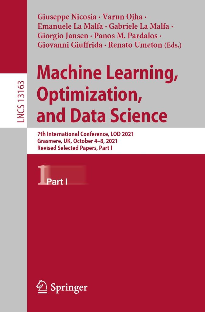 Cover image for Machine Learning, Optimization, and Data Science