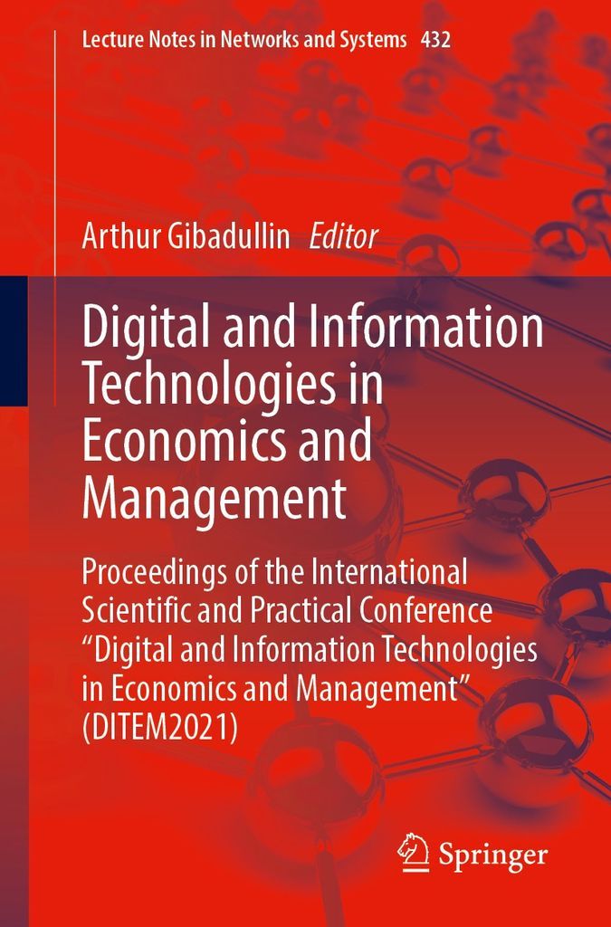 Cover image for Digital and Information Technologies in Economics and Management