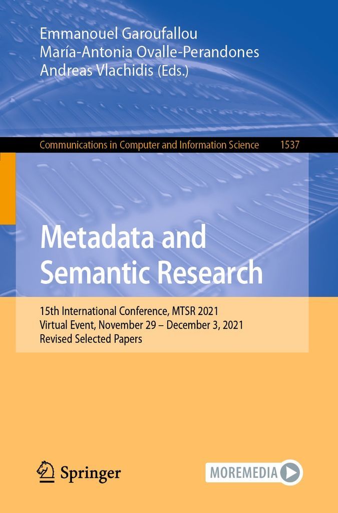 Cover image for Metadata and Semantic Research