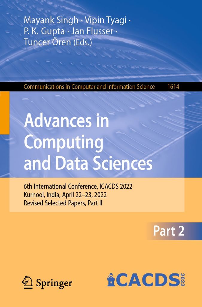 Cover image for Advances in Computing and Data Sciences