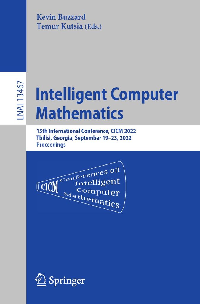 Cover image for Intelligent Computer Mathematics