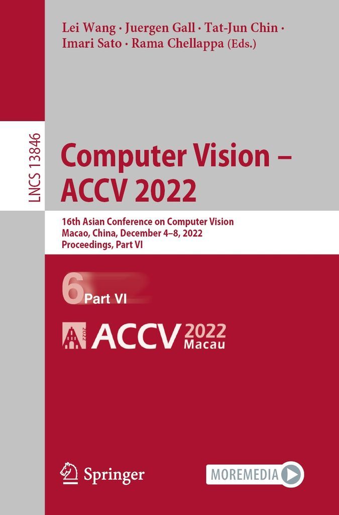 Cover image for Computer Vision  ACCV 2022