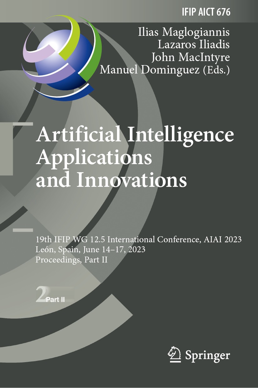 Cover image for Artificial Intelligence Applications and Innovations