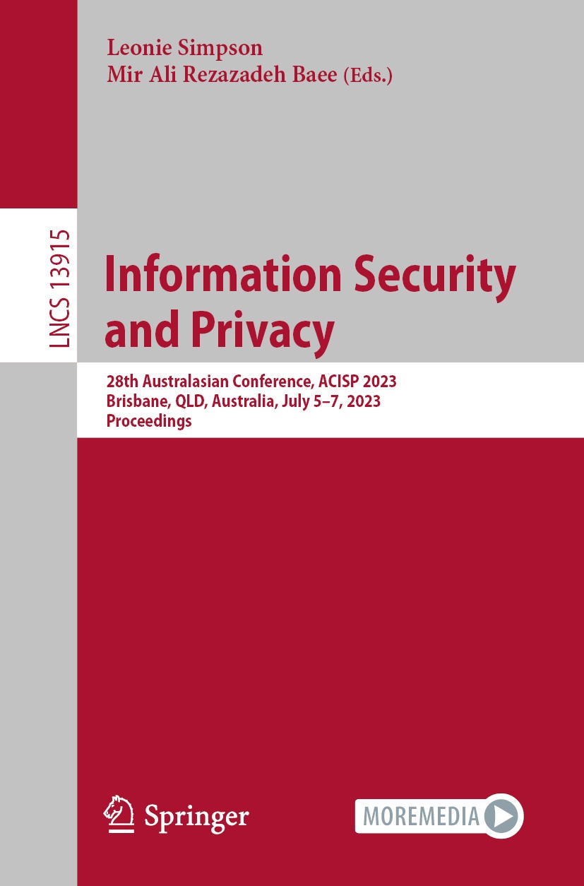 Cover image for Information Security and Privacy