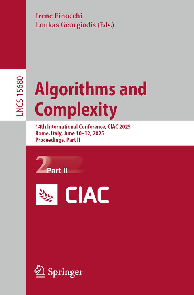 Cover image for Algorithms and Complexity