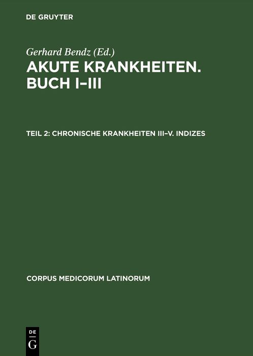 Cover image for Chronische Krankheiten IIIV. Indizes