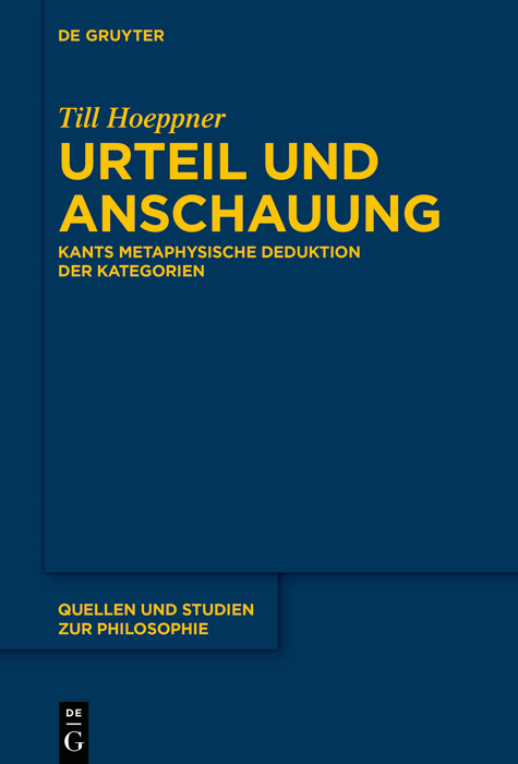 Cover image for Urteil und Anschauung