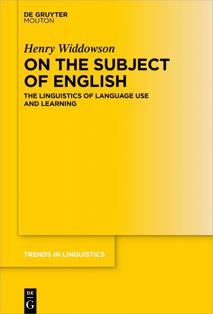 Cover image for On the Subject of English