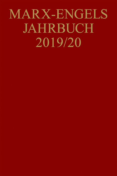 Cover image for Marx-Engels-Jahrbuch 2019/20