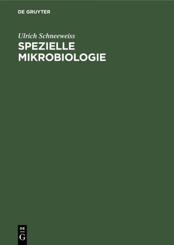 Cover image for Spezielle Mikrobiologie