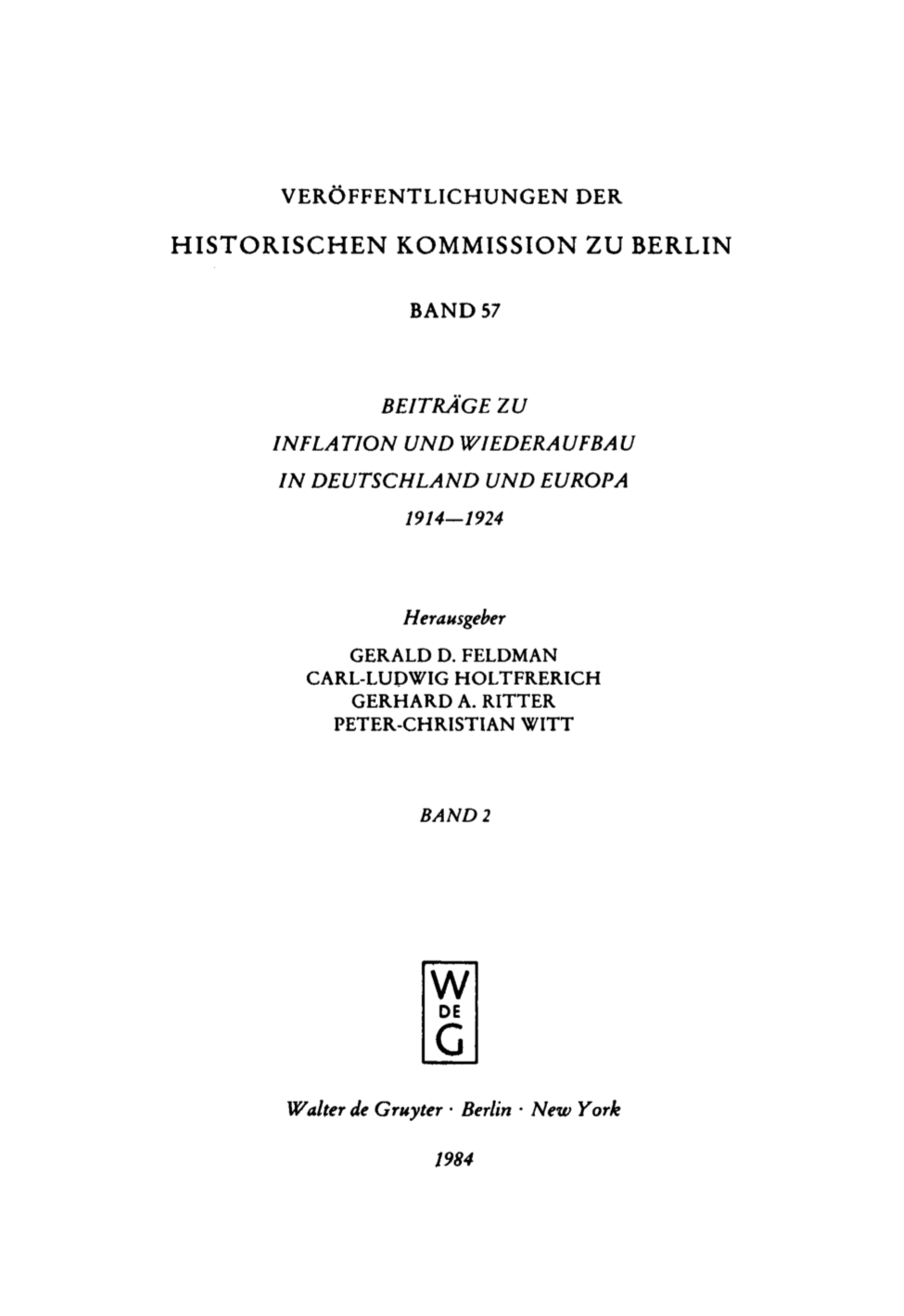Cover image for Die Erfahrung der Inflation im internationalen Zusammenhang und Vergleich / The Experience of Inflation International and Comparative Studies