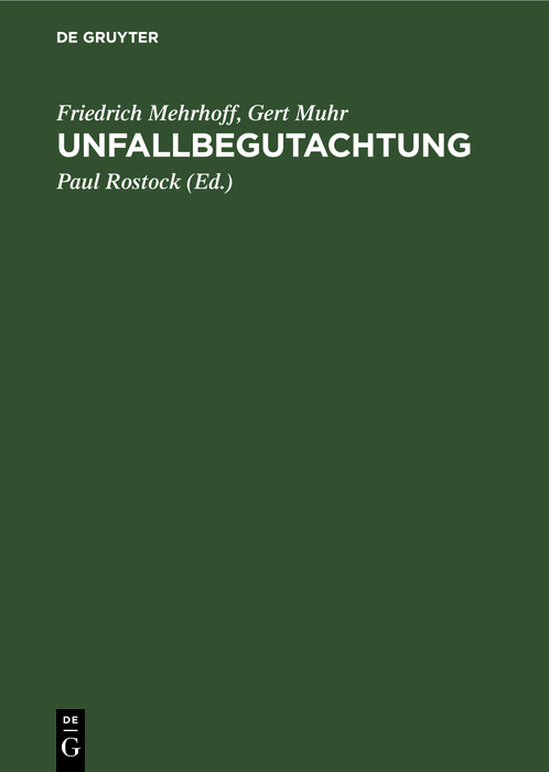Cover image for Unfallbegutachtung