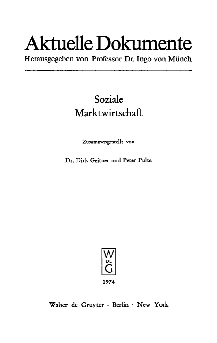 Cover image for Soziale Marktwirtschaft