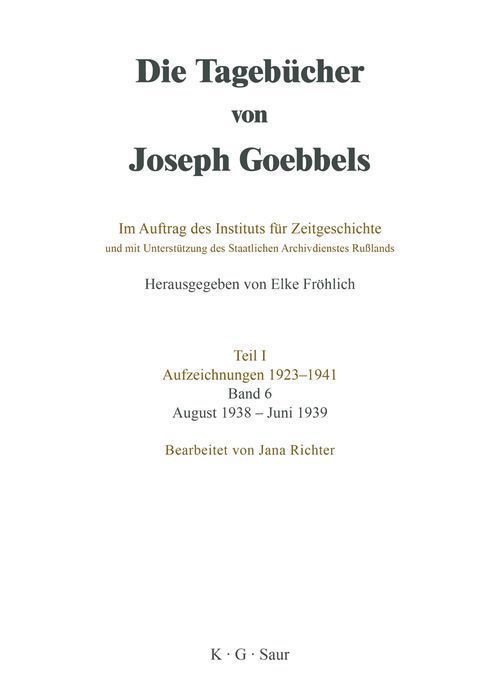 Cover image for August 1938 - Juni 1939