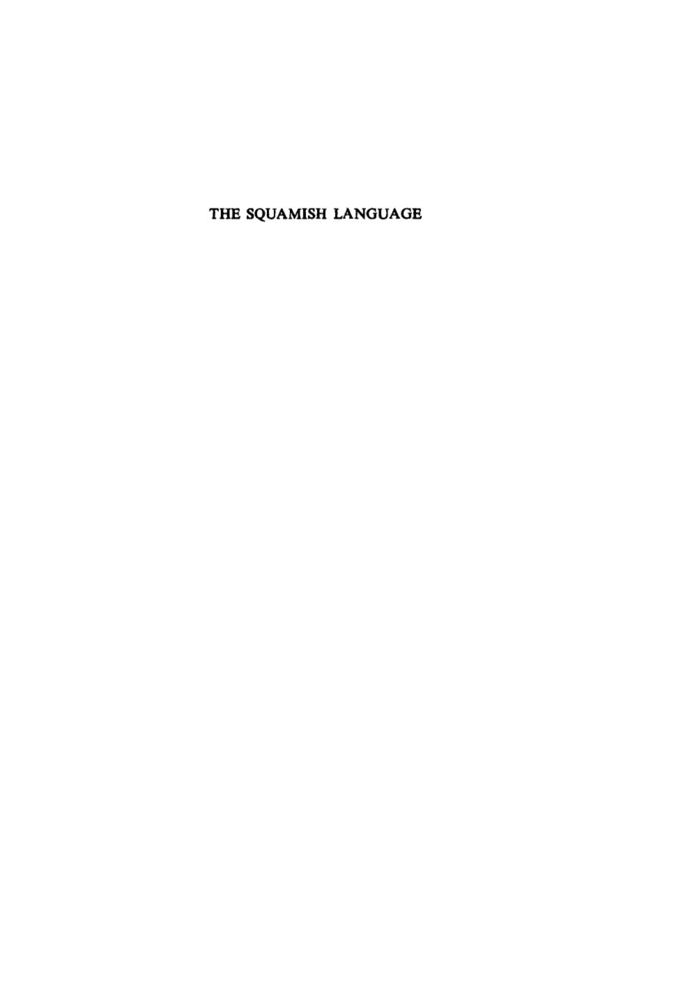 Cover image for The Squamish language