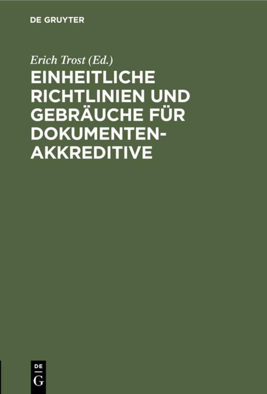 Cover image for Einheitliche Richtlinien und Gebrauche fur Dokumentenakkreditive