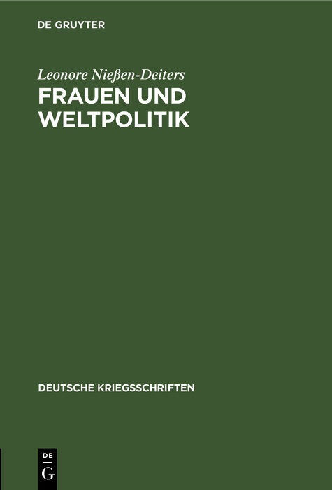 Cover image for Frauen und Weltpolitik