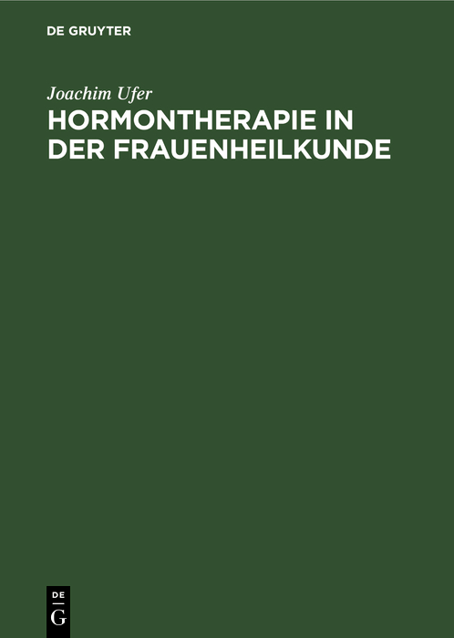 Cover image for Hormontherapie in der Frauenheilkunde