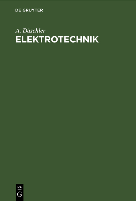 Cover image for Elektrotechnik