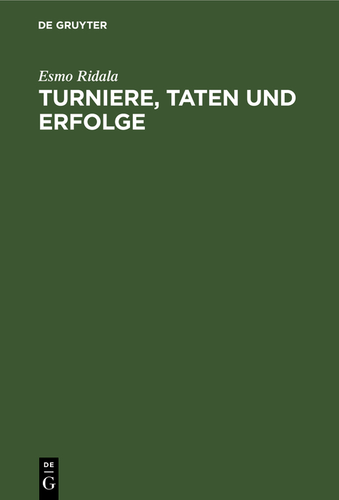 Cover image for Turniere, Taten und Erfolge