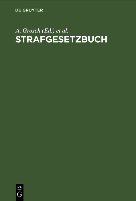 Cover image for Strafgesetzbuch