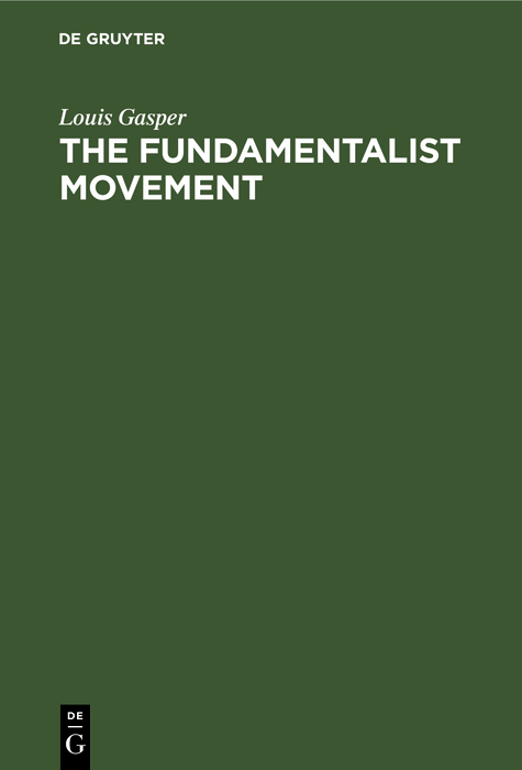 Cover image for The Fundamentalist Movement