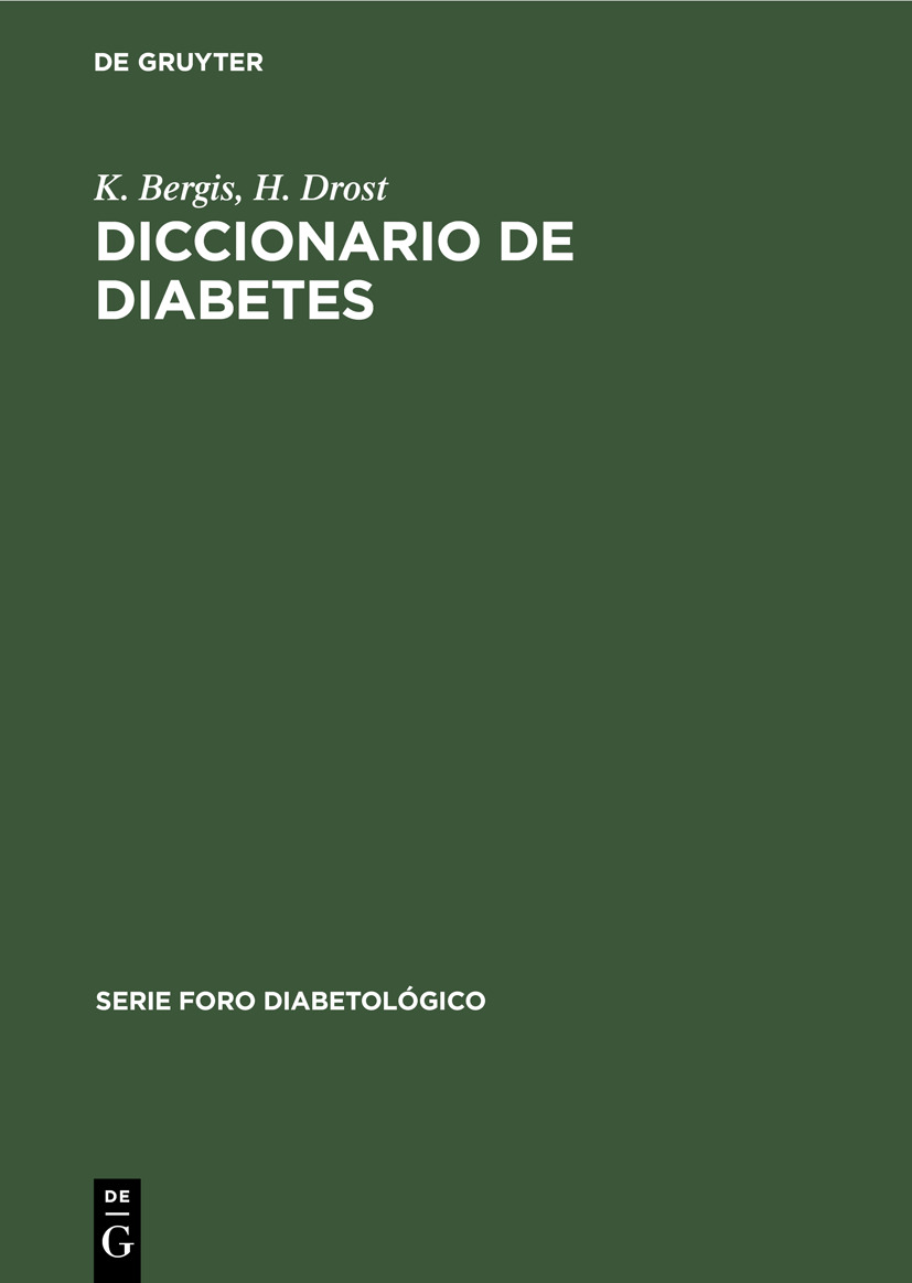 Cover image for Diccionario de diabetes