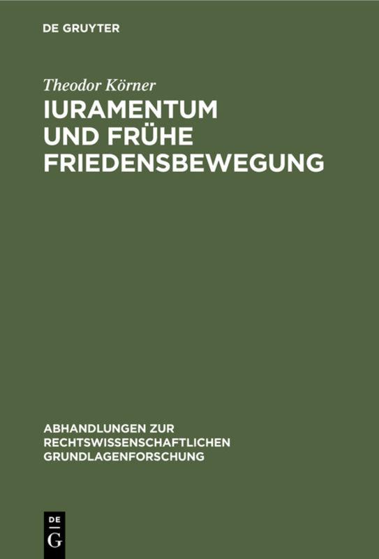 Cover image for Iuramentum und fruhe Friedensbewegung