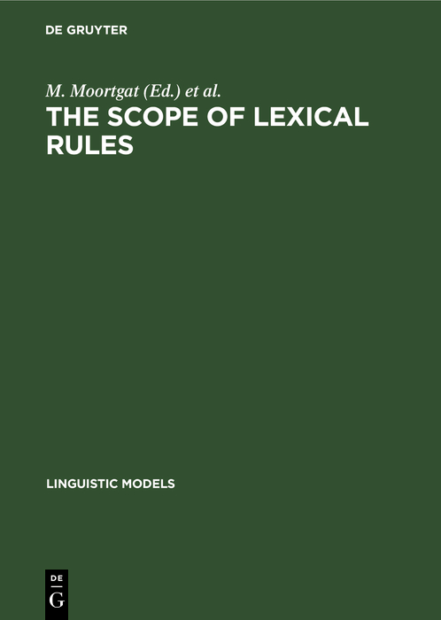 Cover image for The scope of lexical rules