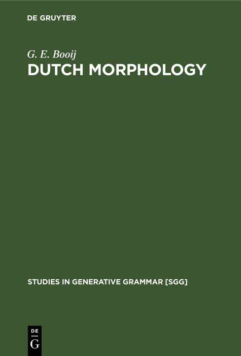 Cover image for Dutch Morphology