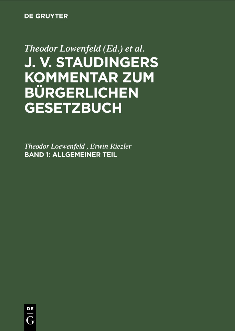 Cover image for Allgemeiner Teil