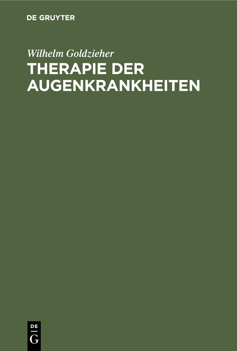 Cover image for Therapie der Augenkrankheiten