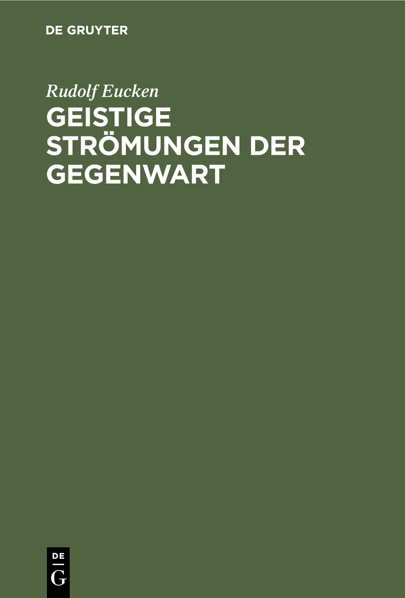 Cover image for Geistige Stromungen der Gegenwart