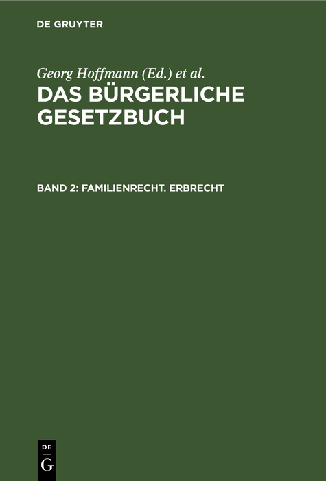 Cover image for Familienrecht. Erbrecht