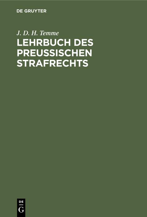 Cover image for Lehrbuch des Preuischen Strafrechts