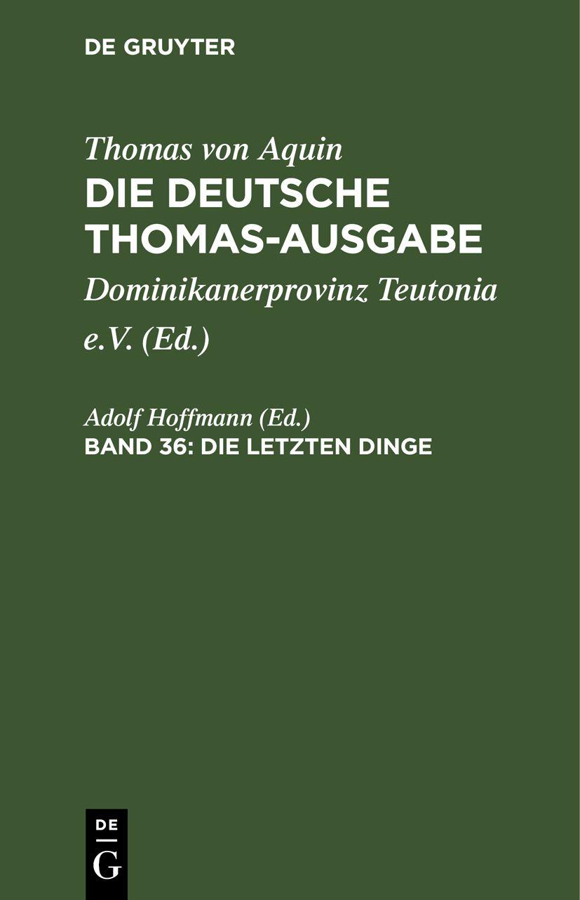 Cover image for Die Letzten Dinge