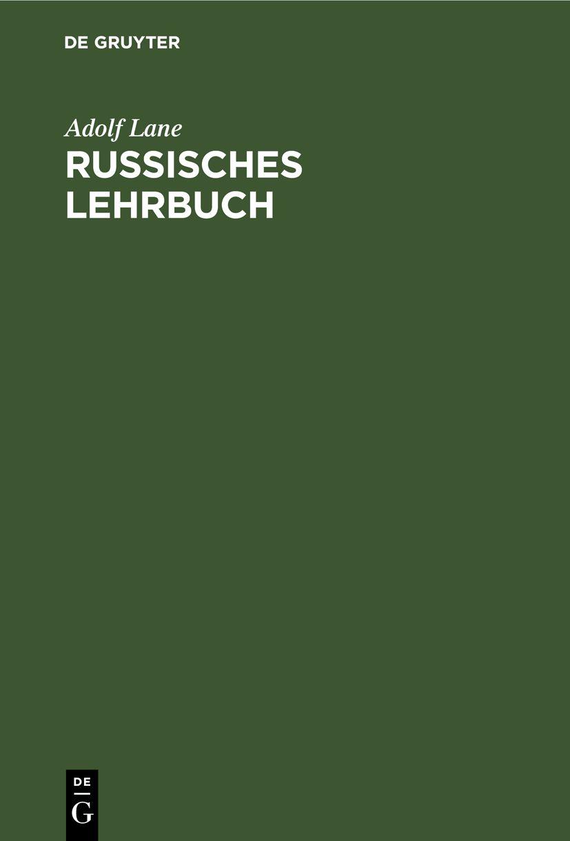 Cover image for Russisches Lehrbuch